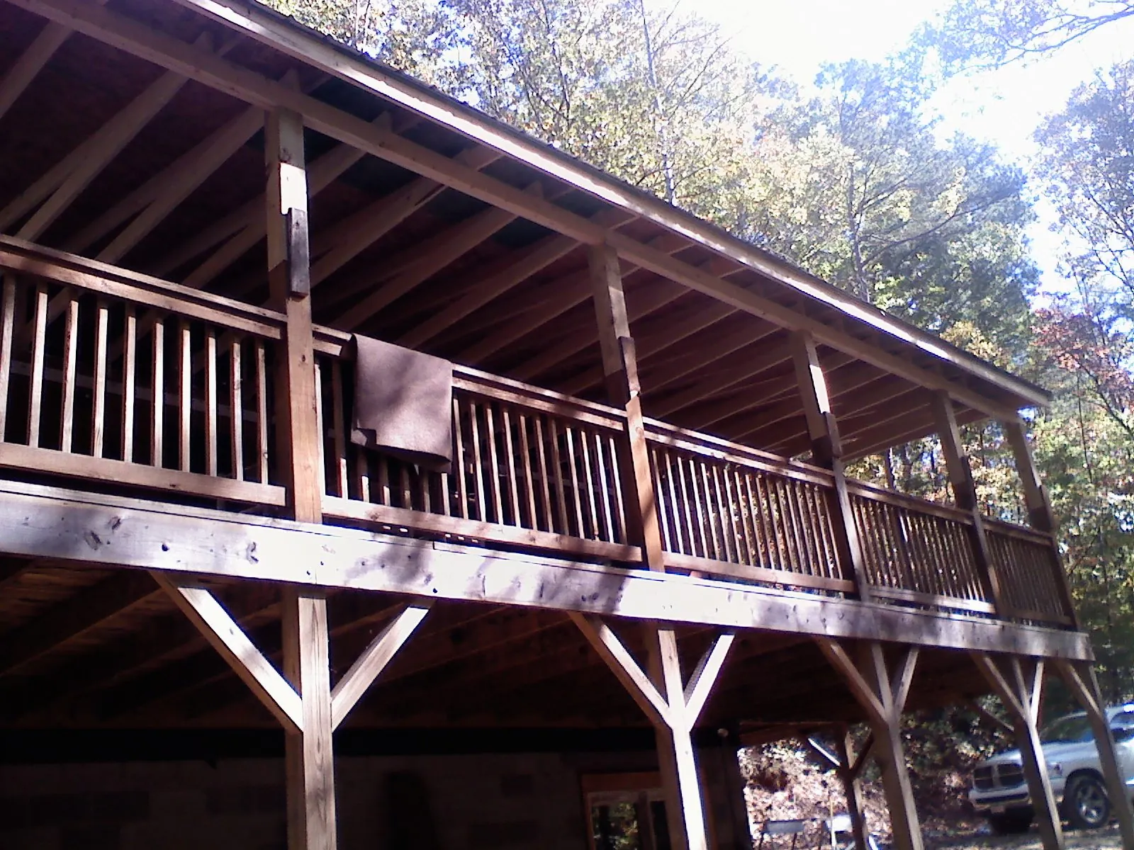 Timber framing under a new elevated porch and deck — Roof Leak Repair in Millbrae by Roofing Brothers